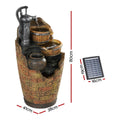 Gardeon Solar Fountain 80CM Cascading Water Feature Outdoor Hand Pump