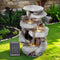 Gardeon Solar Fountain 4-Tier Water Feature Outdoor Indoor Brown