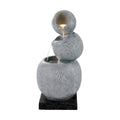 Gardeon Solar Fountain 80cm Grey Bird Bath LED Water Feature Garden