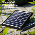 Gardeon Solar Fountain 80cm Grey Bird Bath LED Water Feature Garden