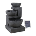 Gardeon Solar Water Feature 3-Tier Cascading Fountain 60CM Blue LED
