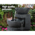 Gardeon Solar Water Feature 3-Tier Cascading Fountain 60CM Blue LED