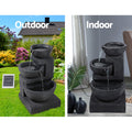 Gardeon Solar Water Feature 3-Tier Cascading Fountain 60CM Blue LED