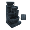 Gardeon Solar Water Fountain 4-Tier 72cm LED Lights Blue Cascade
