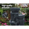 Gardeon Solar Water Fountain 4-Tier 72cm LED Lights Blue Cascade