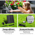 Gardeon Solar Water Fountain 4-Tier 72cm LED Lights Blue Cascade