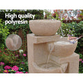 Gardeon Solar Water Feature 4-Tier Cascading Fountain 72CM LED