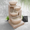 Gardeon Solar Water Feature 4-Tier Cascading Fountain 72CM LED