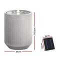 Gardeon Solar Fountain Outdoor LED Lights Beige Water Feature