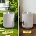 Gardeon Solar Fountain Outdoor LED Lights Beige Water Feature