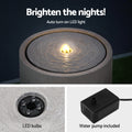 Gardeon Solar Fountain Outdoor LED Lights Beige Water Feature