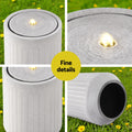 Gardeon Solar Fountain Outdoor LED Lights Beige Water Feature