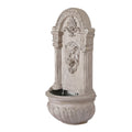 Gardeon Solar Fountain 77CM Wall Mount Garden Water Feature Beige