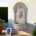 Gardeon Solar Fountain 77CM Wall Mount Garden Water Feature Beige