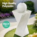Gardeon Solar Fountain Bird Bath 85CM LED Lights Water Feature Garden