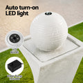 Gardeon Solar Fountain Bird Bath 85CM LED Lights Water Feature Garden