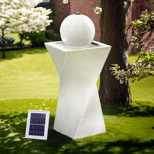 Gardeon Solar Fountain Bird Bath 85CM LED Lights Water Feature Garden
