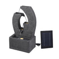 Gardeon Solar Fountain 5 Levels Cascading Water Feature Resin 50cm Black