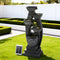 Gardeon Solar Fountain 5-Tier Cascading Water Feature Grey Outdoor