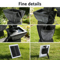 Gardeon Solar Fountain 5-Tier Cascading Water Feature Grey Outdoor