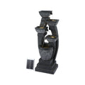 Gardeon Solar Fountain 5-Tier Cascading Water Feature Grey Outdoor