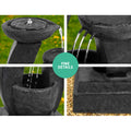 Gardeon Solar Water Feature 3-Tier Mushroom Fountain 70CM LED