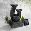 Gardeon Solar Water Feature 3-Tier Mushroom Fountain 70CM LED