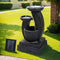 Gardeon Solar Water Feature 3-Tier Mushroom Fountain 70CM LED
