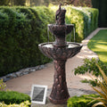 Gardeon Solar Fountain Water Feature Pump Kit Bird Bath Outdoor Indoor Peacock