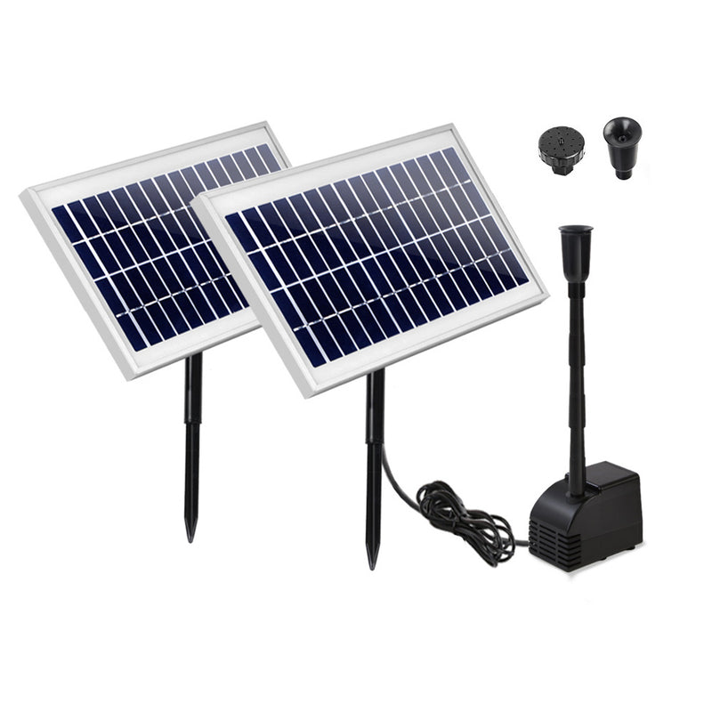 Gardeon Solar Pond Pump Submersible Fountain Kit 2 Panels 7.2FT
