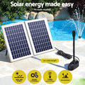 Gardeon Solar Pond Pump 1600L/H Submersible Fountain 2 Panels