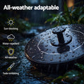 Gardeon Solar Fountain Pump Bird Bath Water Feature 17cm 165L/h Flow Black