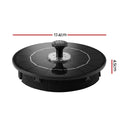 Gardeon Solar Fountain Pump Bird Bath LED Lights 165 L/h Flow 17cm Black