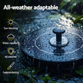 Gardeon Solar Fountain Pump Bird Bath LED Lights 165 L/h Flow 17cm Black