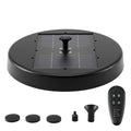 Gardeon Solar Fountain Pumps Bird Bath Battery Backup LED Remote Black 27cm