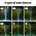 Gardeon Solar Pond Fountain Pump LED Light Outdoor Water Features