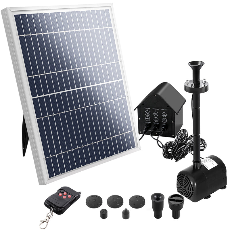 Gardeon Solar Pond Pump Battery Kit LED Lights 8.8FT