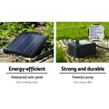 Gardeon Solar Water Feature Cascade Fountain 3-Tier 76cm Grey LED