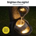 Gardeon Solar Fountain 3-Tier 80cm Grey Cascading Water Feature LED