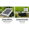 Gardeon Solar Fountain 76CM LED Lights Grey Cascading Water Feature