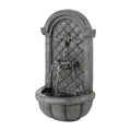 Gardeon 80cm Solar Fountain Wall Mount Water Feature Grey