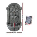 Gardeon 80cm Solar Fountain Wall Mount Water Feature Grey