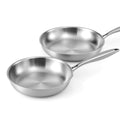 5-Star Chef Stainless Steel Frying Pan Twin Set 25/30cm Silver
