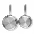 5-Star Chef Stainless Steel Frying Pan Twin Set 25/30cm Silver