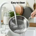 5-Star Chef Stainless Steel Frying Pan Twin Set 25/30cm Silver