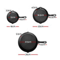 Cast Iron Non Stick Frying Pan 3 Piece Set