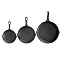 Cast Iron Non Stick Frying Pan 3 Piece Set