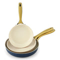 3PC Ceramic Frying Pan Set Multi Colour Non-Stick Cookware