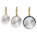 3PC Ceramic Frying Pan Set Multi Colour Non-Stick Cookware