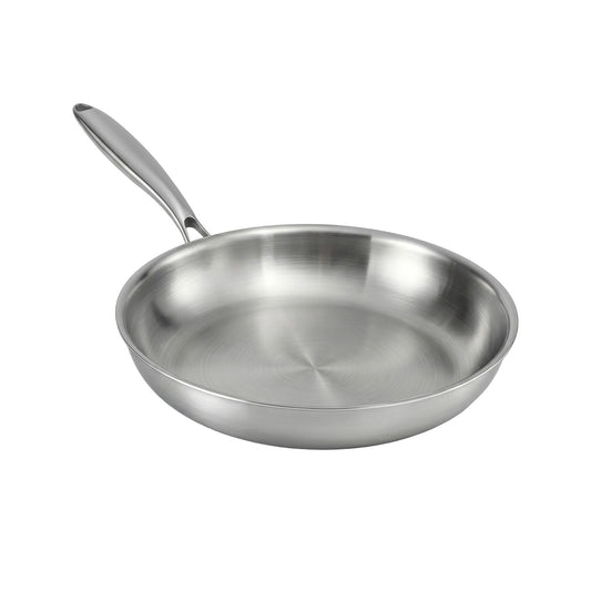 5-Star Chef 30cm Stainless Steel Frying Pan Tri-Ply Uncoated